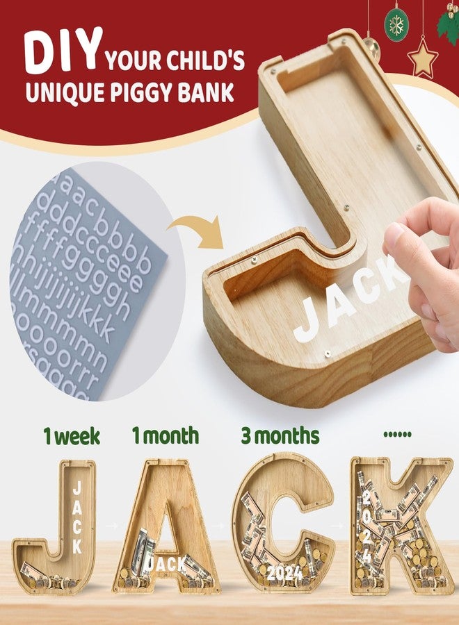 Bemaystar 12" Piggy-Bank for Kids: Letter Piggy Bank for Boys Girls Toddler,Kids Letters Coin Bank - Image 2